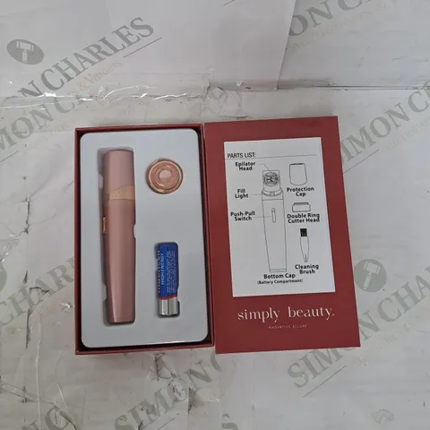 BOXED SIMPLY BEAUTY SINGLE HAIR EPILATOR IN RED