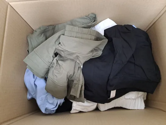 BOX OF ASSORTED CLOTHING'S TO INCLUDE LEGGINGS AND CARDIGANS 