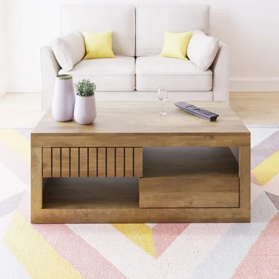 DESIGNER BOXED CARTMEL COFFEE TABLE IN KNOTTY OAK 