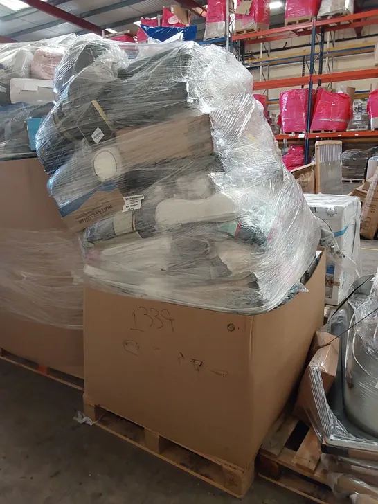 PALLET OF ASSORTED BEDROOM AND COMFORT BASED PRODUCTS TO INCLUDE; PILLOWS, SUPPORT SEAT CUSHIONS AND SIMILARLY RELATED GOODS