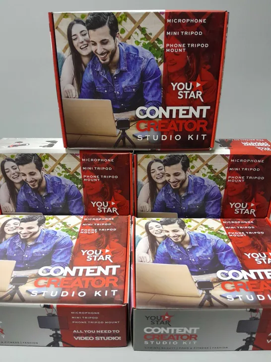 5 BOXED YOUSTAR CONTENT CREATOR STUDIO KIT