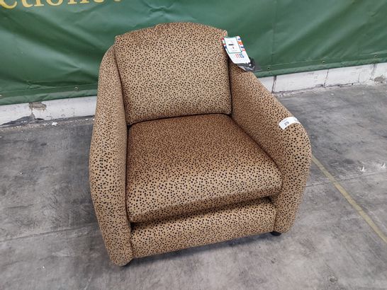 QUALITY BRITISH DESIGNER LOUNGE Co. LORRIE GEORGE OCCASIONAL CHAIR WILTON WILD SPOT FABRIC 