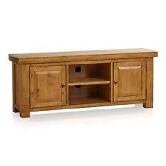 ORRICK RUSTIC SOLID OAK LARGE TV CABINET 