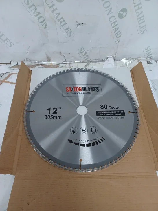 BOXED SAXTON BLADES 12" 80 TEETH TUNGSTEN CARBIDE TIPPED CIRCULAR SAW BLADE