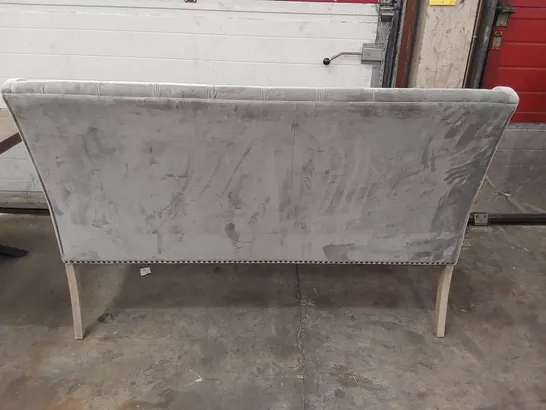 DESIGNER GREY VELVET JACOB BENCH (1 ITEM)