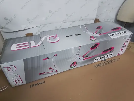 BOXED AS NEW EVO LIGHT UP JUNIOR V-FLEX SCOOTER - PINK