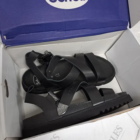 BOXED SCHOLL WOMENS SANDAL IN BLACK SIZE UK 6.5