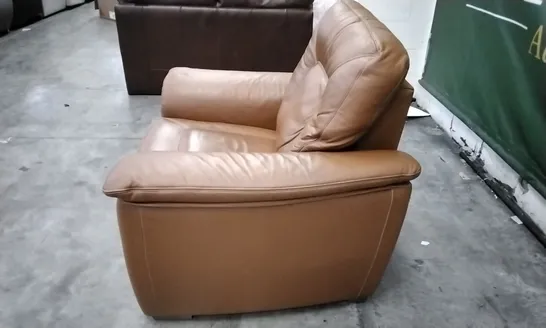 QUALITY BRITISH DESIGNER G PLAN MANUFACTURED ELLIOT ELECTRIC RECLINER CHAIR - CAMBRIDGE TAN LEATHER 