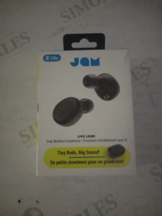 LOT OF 6 JAM LIVE LOUD HX-EP410-BK WIRELESS BLUETOOTH EARPHONES, BLACK