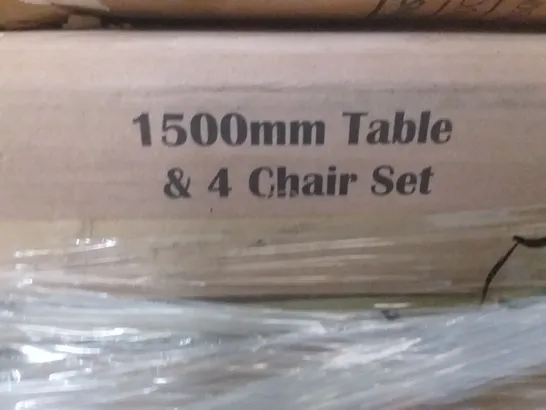 PALLET OF ASSORTED FLATPACK INCLUDING DOUBLE SIZE CHENILLE FABRIC BED, TABLE & 4 CHAIR SET, DINING TABLE