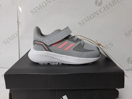 BOXED ADIDAS RUNFALCON 2.0 GREY KIDS TRAINERS - SIZE 6K