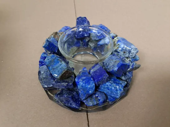 LOT OF 2 BRAND NEW BLUE ROCK THEMED TEA LIGHT HOLDERS