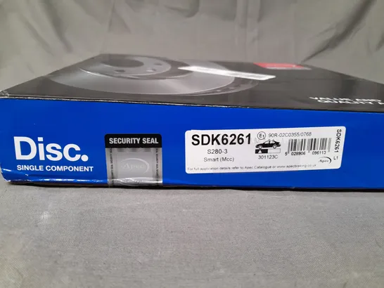 APEC BRAKE DISC SINGLE COMPONENT SDK6261 SEALED