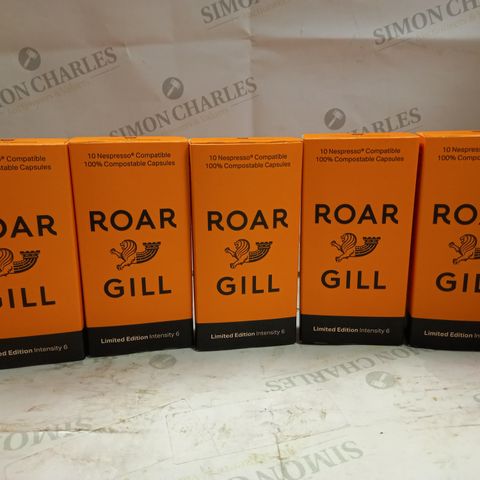 LOT OF 5 ASSORTED ROAR GILL NESPRESSO COMPATIBLE CAPSULES