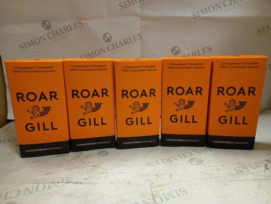 LOT OF 5 ASSORTED ROAR GILL NESPRESSO COMPATIBLE CAPSULES