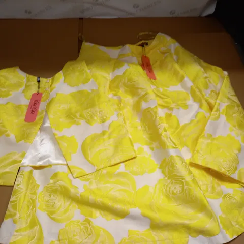 CHI CHI LONDON YELLOW SKIRT AND TOP SET - UK 12