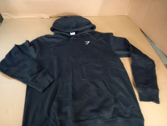 GYMSHARK BLACK HOODIE- M