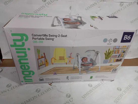 INGENUITY CONVERTME SWING-2-SEAT PORTABLE SWING 0M-9M