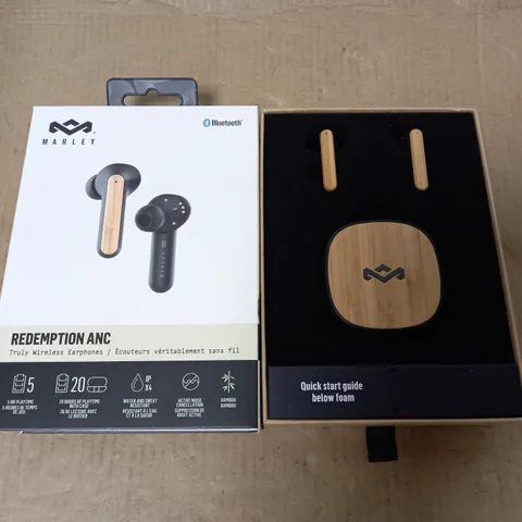 LOT OF 2 BOXED AS NEW PAIRS OF MARLEY REDEMPTION ANC TRULY WIRELESS EARPHONES