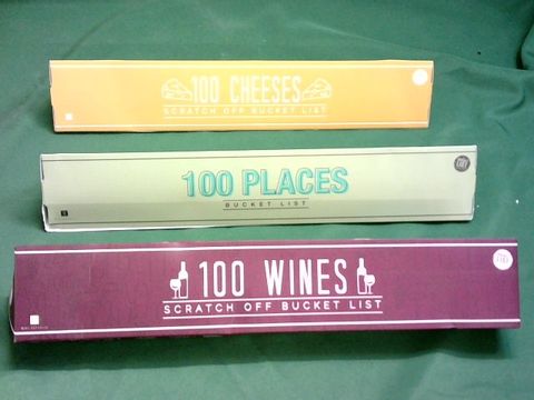 100 CHEESES + 100 PLACES + 100 WINES SCRATCH OFF BUCKET LISTS