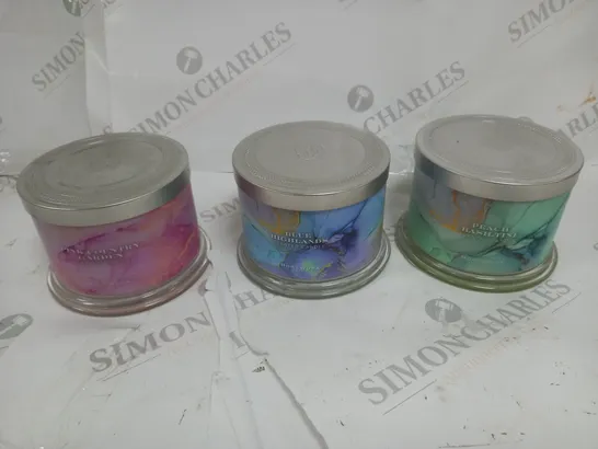 HOMEWORX BY HARRY SLATKIN SET OF HOME SANCTUARY 3 WICK CANDLES