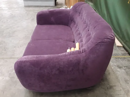 QUALITY DESIGNER MILLICENT 2 SEATER MADE TO ORDER 2 SEATER SOFA - PURPLE FABRIC