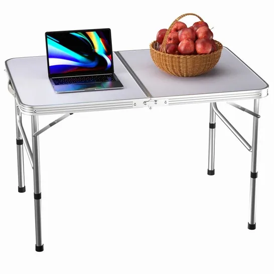 BOXED 60C0CM RECTANGULAR FOLDING PICNIC TABLE IN SILVER (1 BOX)