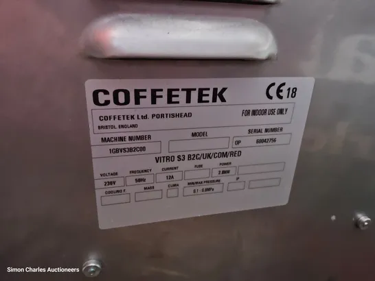 COFFEETEK VITRO BEAN TO CUP COFFE MACHINE 