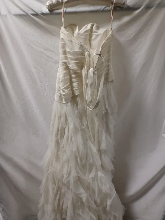 ROSETTA NICOLINE WEDDING DRESS, IVORY - SIZE UNKNOWN