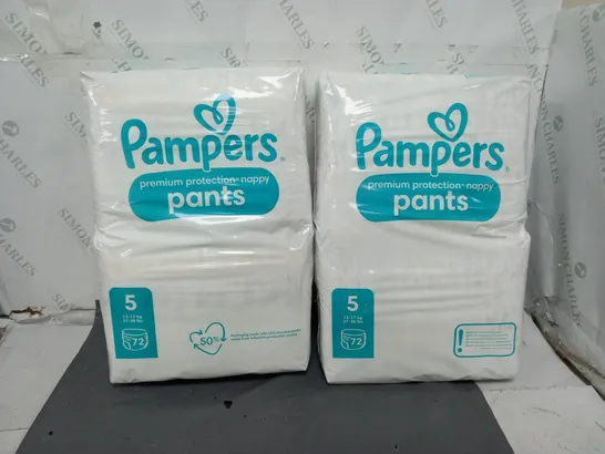 BOXED PAMPERS SET OF 144 SIZE 5 PANTS