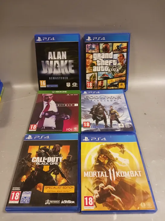 11 X ASSORTED VIDEOS GAMES TO INCLUDE ALAN WAKE, GOD OF WAR, MORTAL KOMBAT 11 ETC 