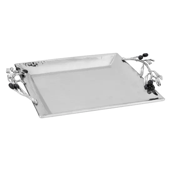 BOXED GULZAR STAINLESS STEEL SERVING TRAY // W38 C D29 X H5.5CM (1 BOX)