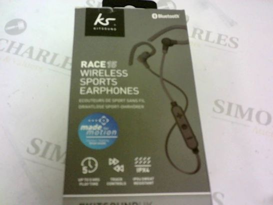 KS RACE WIRELESS SPORTS HEADPHONES BLUETOOTH / UP TO 5 HRS / TRACK CONTROLS / 1PX4 SWEAT RESISTANT