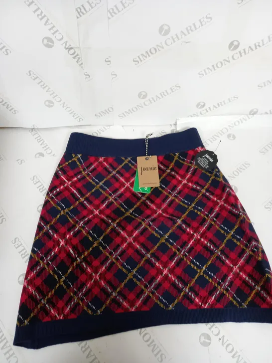 JOANIE KNITTED CHEQUERED SKIRT SIZE M