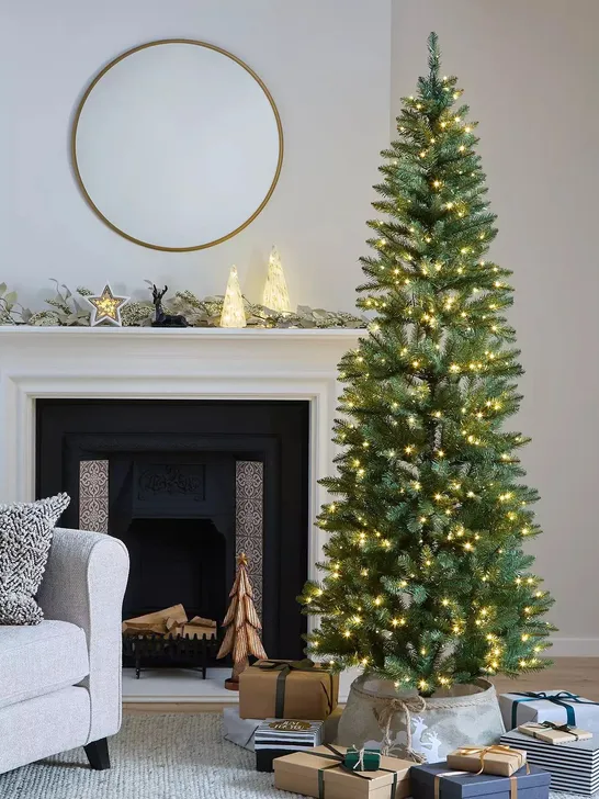 BOXED MONTANA 7FT SLIM PRE-LIT CHRISTMAS TREE RRP £99.99