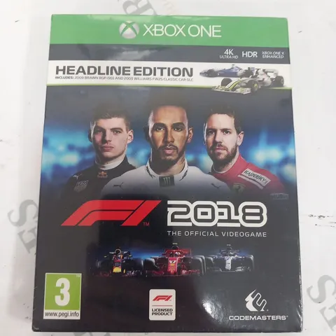 X BOX ONE HEADLINE EDITION F1 2018