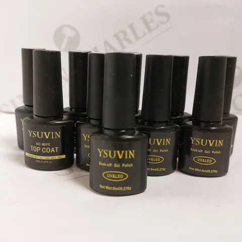 BOX OF APPROX 10 YSUVIN SOAK OFF GEL POLISH