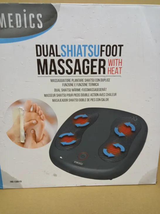 BOXED HOMEDICS DUAL SHIATSU FOOT MASSAGER WITH HEAT