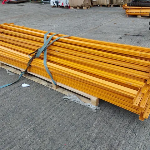 LOT OF 50 YELLOW RACKING BEAMS - 3000MM