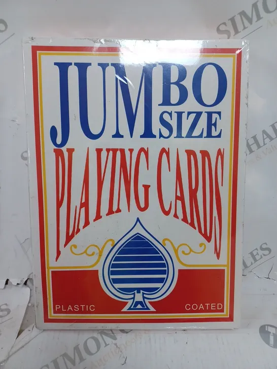 JUMBO SIZED PLASTIC COATED PLAYING CARDS 