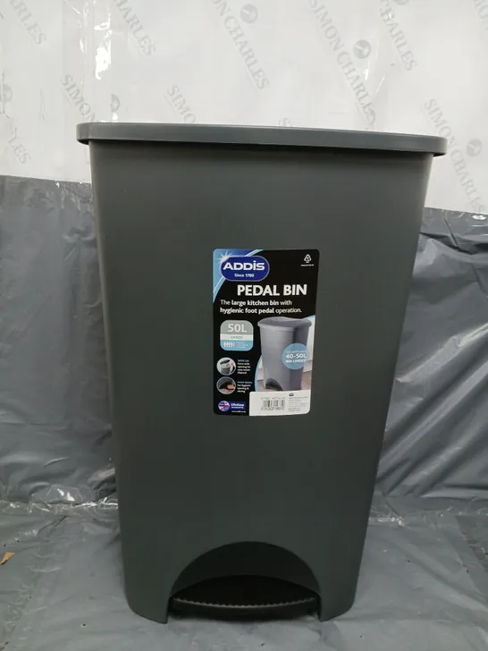 ADDIS 50 LITRE PEDAL BIN RRP £25