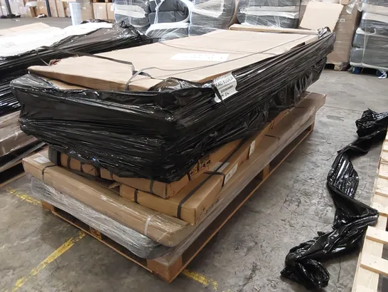 PALLET OF ASSORTED BATHROOM FURNITURE/FITTINGS PARTS INCLUDING; PAVO SIDE PANELS, VOLAN WET ROOM PANELS ECT