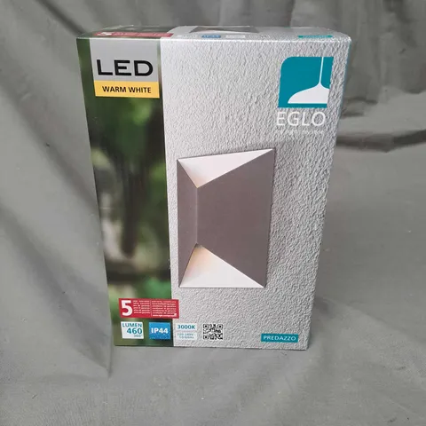 BOXED EGLO OUTDOOR PREDAZZO WALL LIGHT IN WARM WHITE