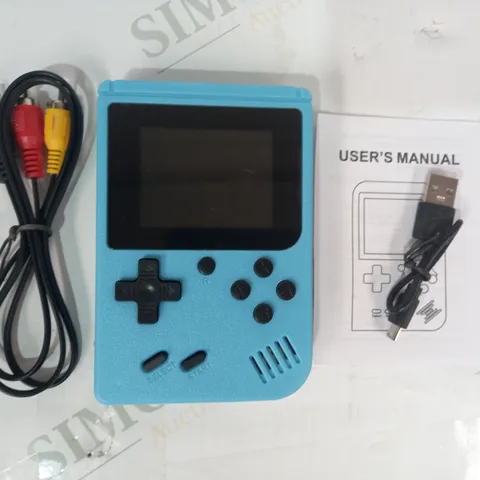 DESIGNER GAME BOX HANDHELD CONSOLE IN BLUE