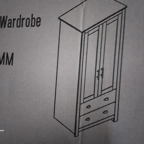 BOXED WESTBURY 2 DOOR COMBI WARDROBE (2 BOXES)