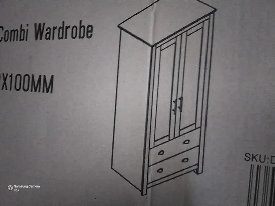 BOXED WESTBURY 2 DOOR COMBI WARDROBE (2 BOXES)