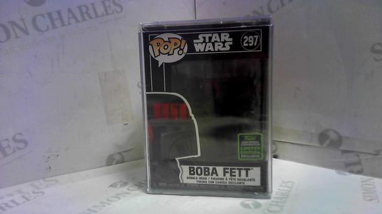BOXED POP! STAR WARS BOBA FETT 2020 CONVENTION LIMITED EDITION VINYL FIGURE WITH PROTECTIVE CASE