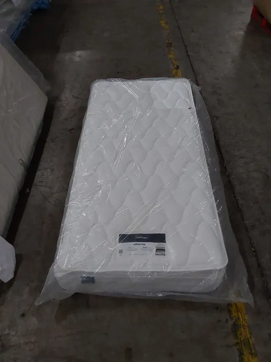 BAGGED DESIGNER 90CM SILENTNIGHT PILLOWTOP MIRACOIL SPRUNG FIRM MATTRESS  RRP £349