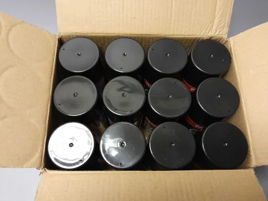 APPROXIMATELY 12 PAINTFACTORY HIGH TEMPERATURE COAL PAINT (12 x400ml)
