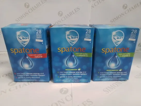 LOT OF 3 BRAND NEW SPATONE 28-SHOTS FOOD SUPPLEMENTS 